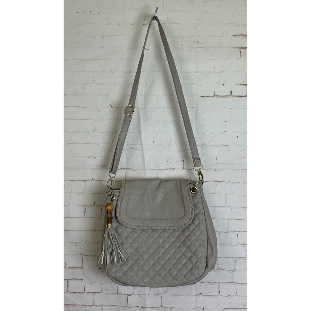 Big Buddha Tan Leather Crossbody Purse‎ Handbag
